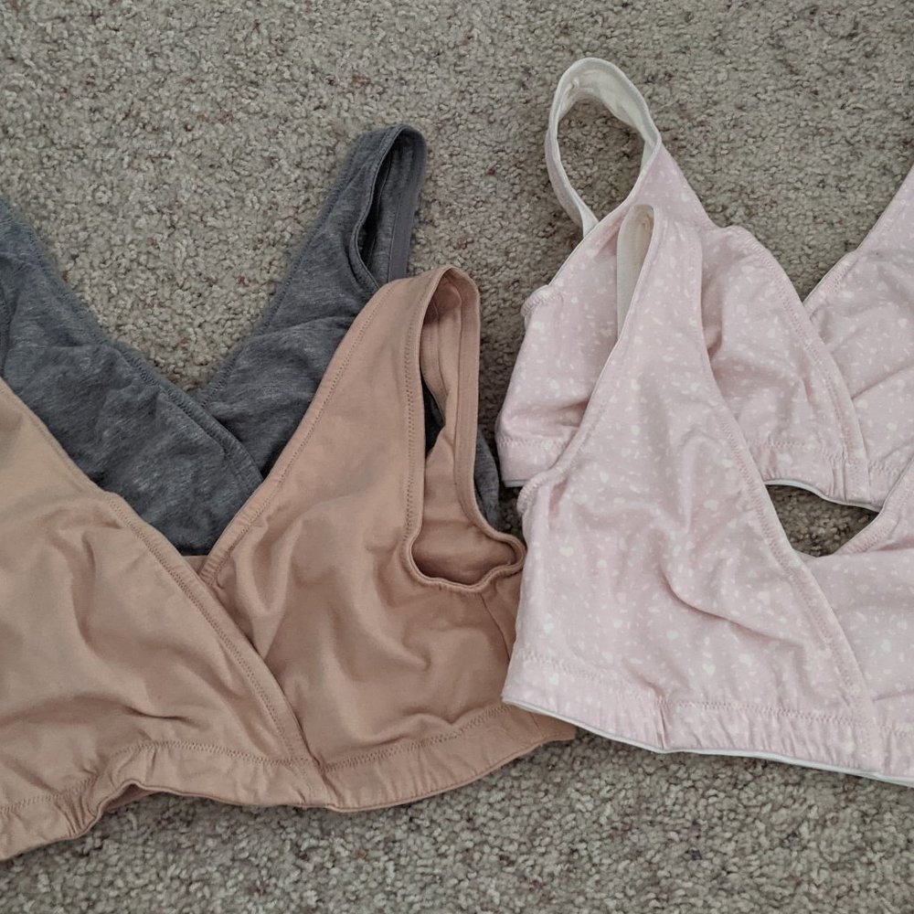 four Wrap Maternity and Nursing Sleep Cotton Bras